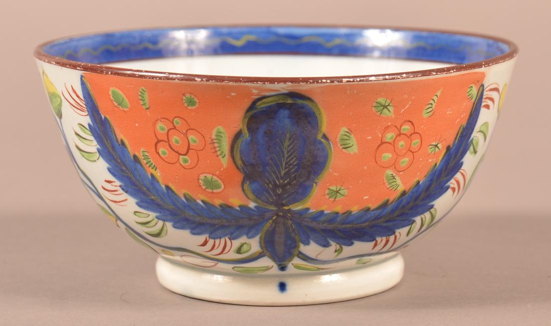 Gaudy Dutch Dove Pattern China Waste Bowl. (1 of 3)
