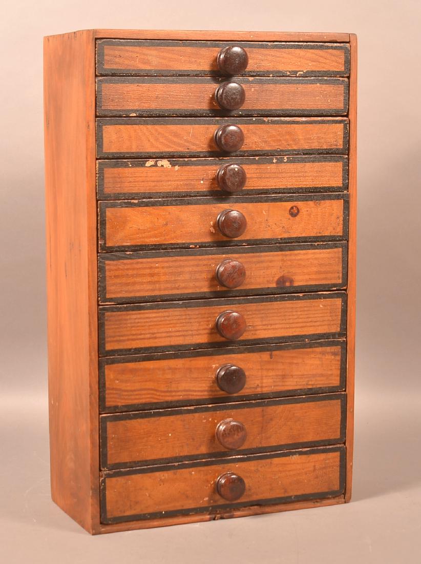 Antique Softwood Miniature Chest of Drawers. (1 of 3)