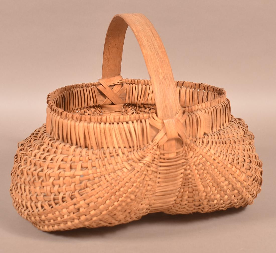 Woven Oak Splint Arshbach Market Basket. (1 of 3)