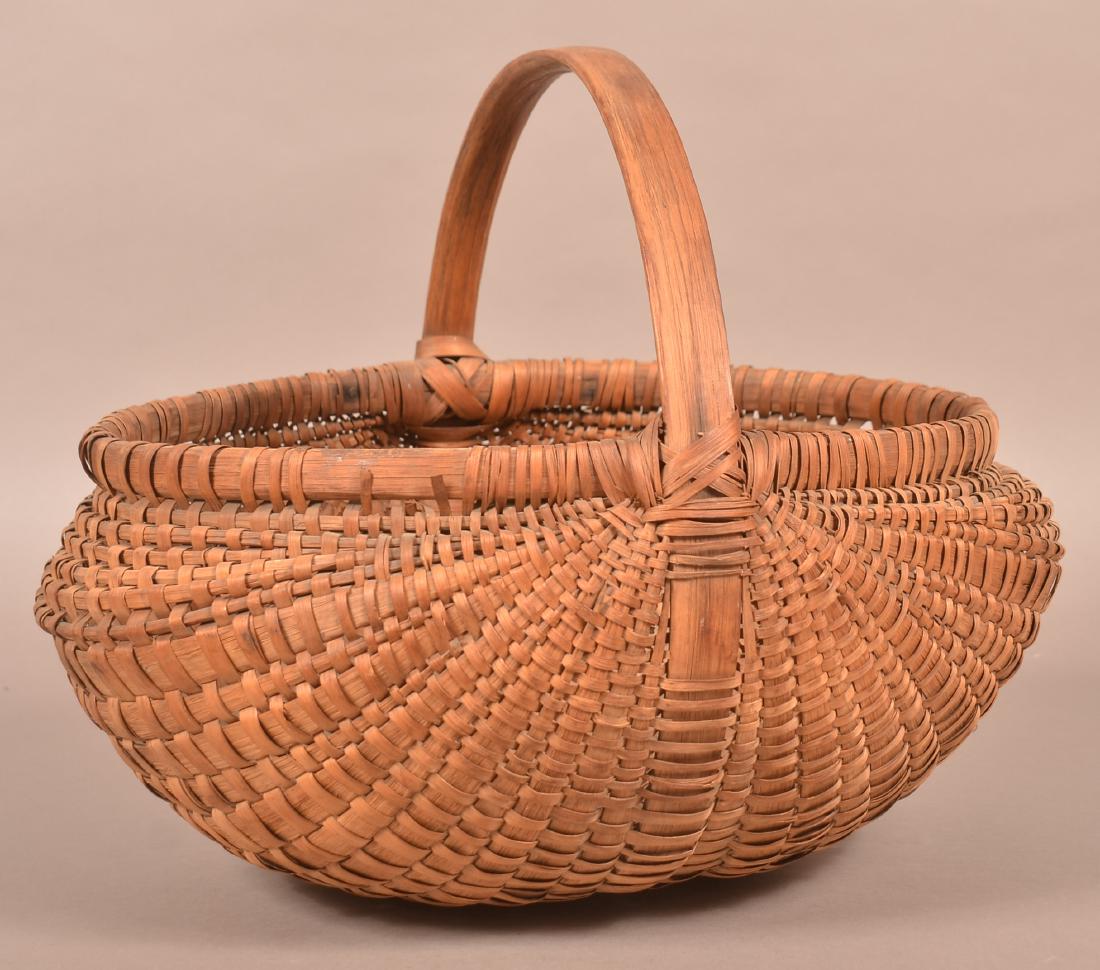PA Woven Oak Splint Market or Field Basket. (1 of 3)