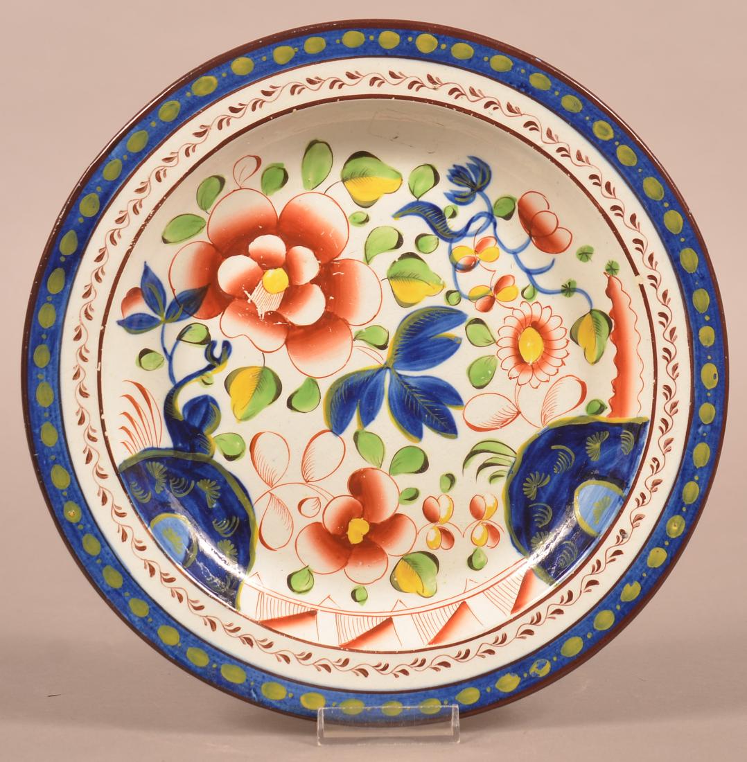 Gaudy Dutch Soft Paste China Single Rose Pattern Plate. (1 of 1)