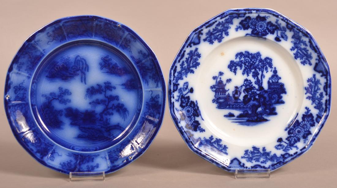 Two Various Flow Blue Ironstone China Plates. (1 of 2)