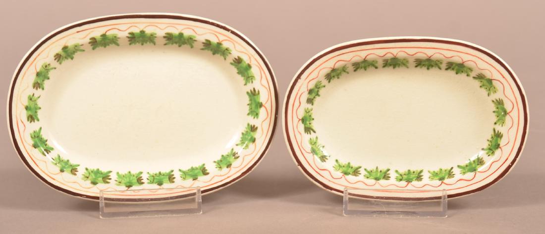 Two Pearlware Soft Paste China Miniature Platters. (1 of 1)