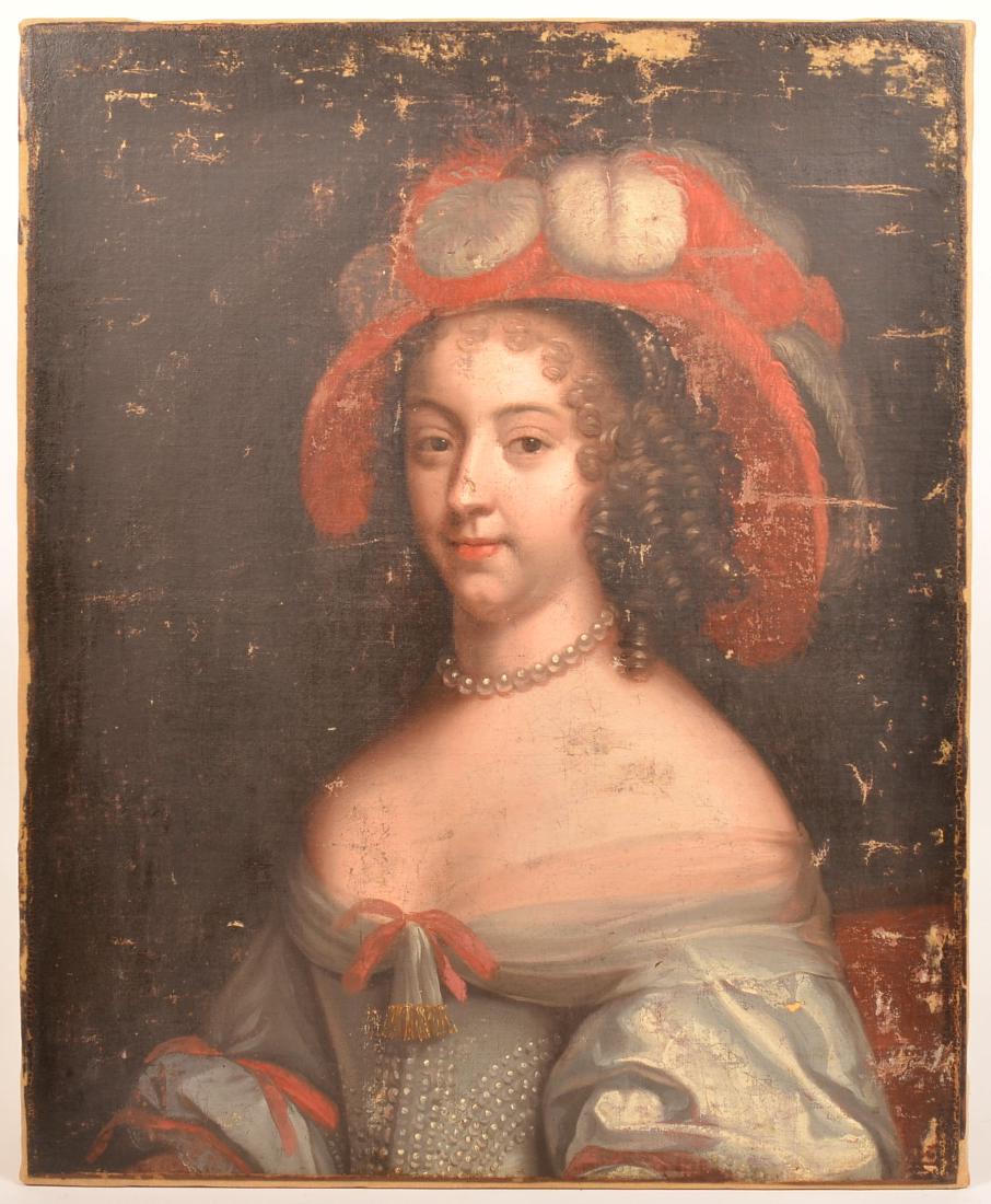 Unsigned Early 19th Century Oil Painting of a Woman. (1 of 3)