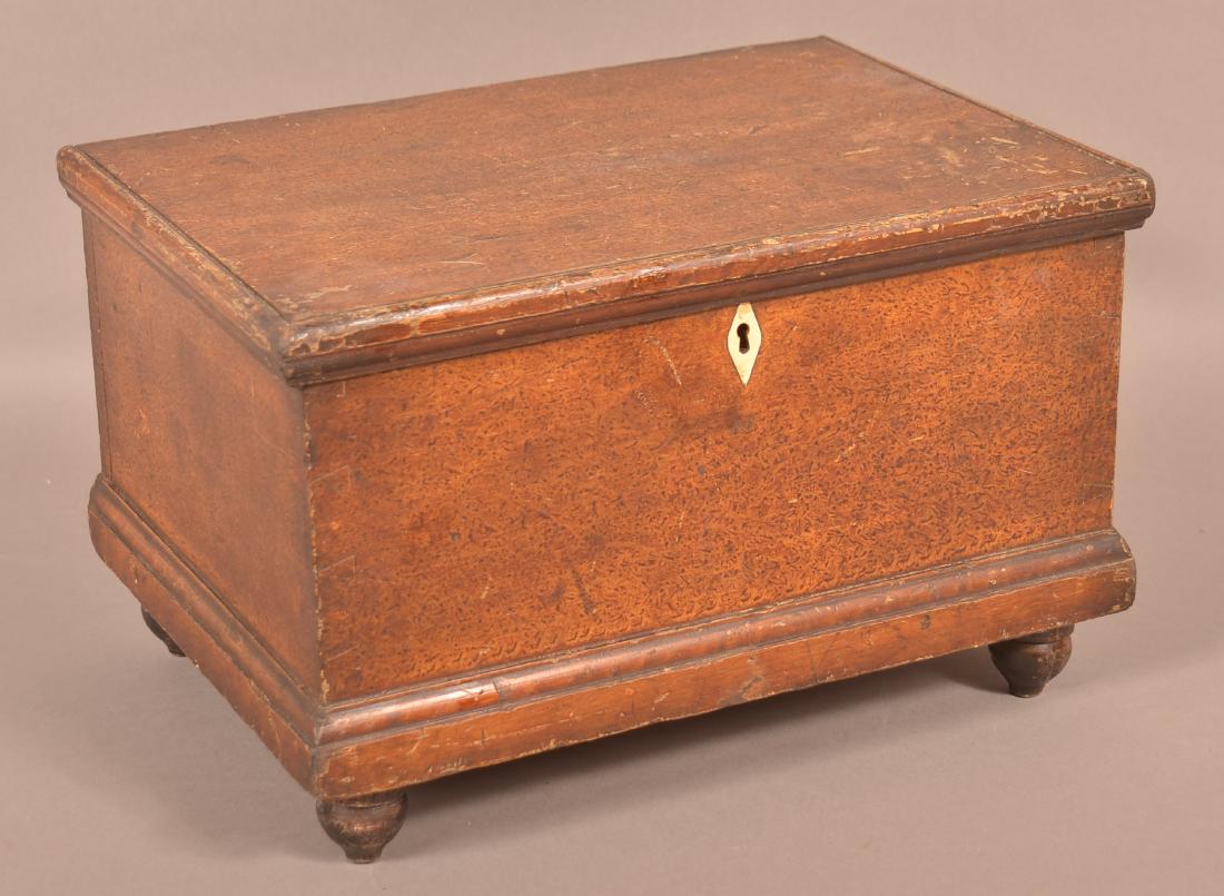 Softwood Sponge Decorated Miniature Blanket Chest. (1 of 6)