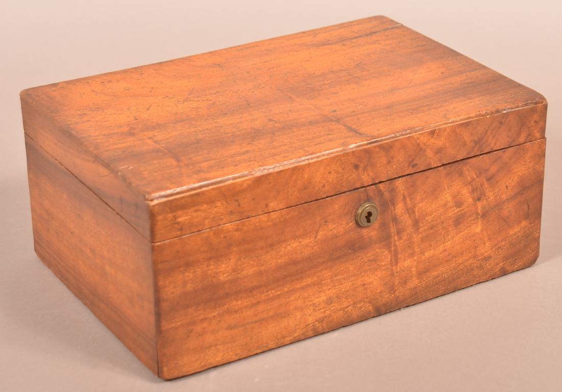 19th Century Mahogany Veneered Document Box. (1 of 3)