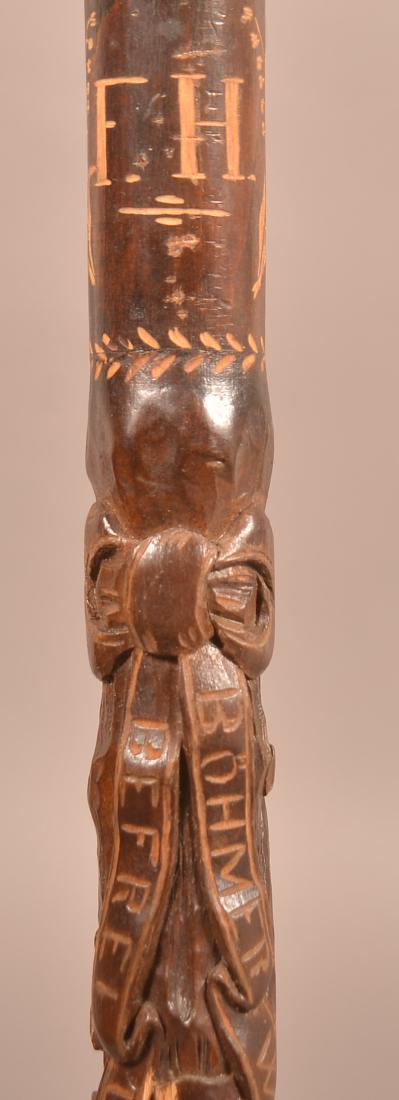 Vintage German Acorn and Leaf Carved Cane Dated 1938. (1 of 8)