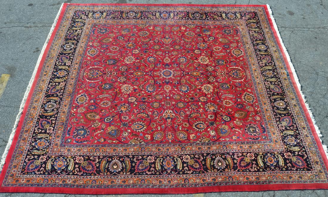 Vintage Floral Pattern Oriental Square Room Size Rug. (1 of 6)