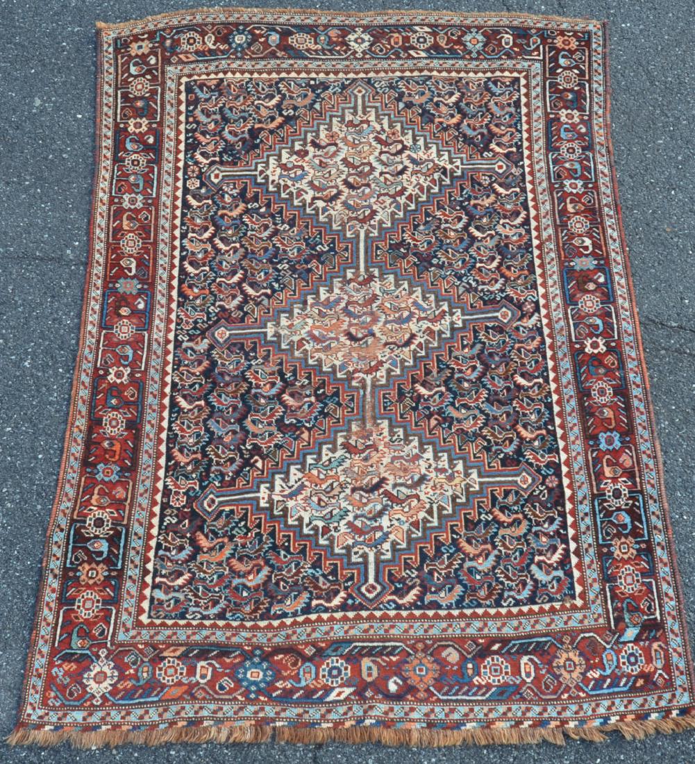 Antique Geometric/Floral Pattern Oriental Area Rug. (1 of 4)