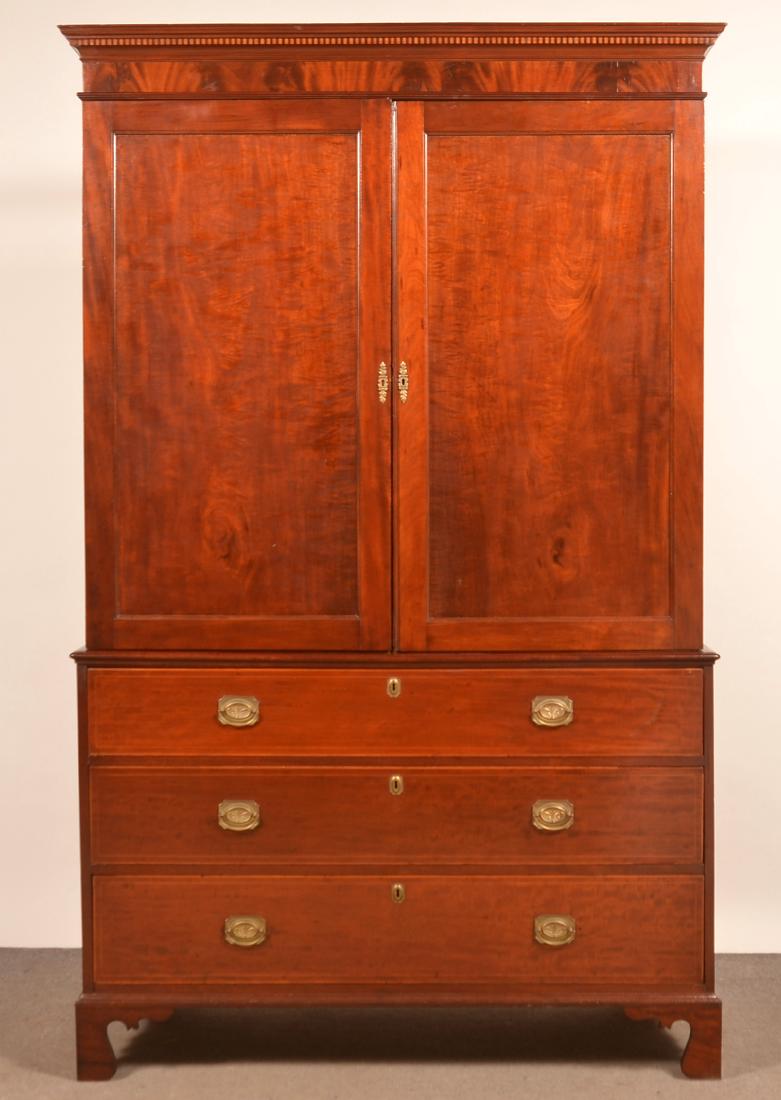 Chippendale Gumwood Linen Press. (1 of 3)
