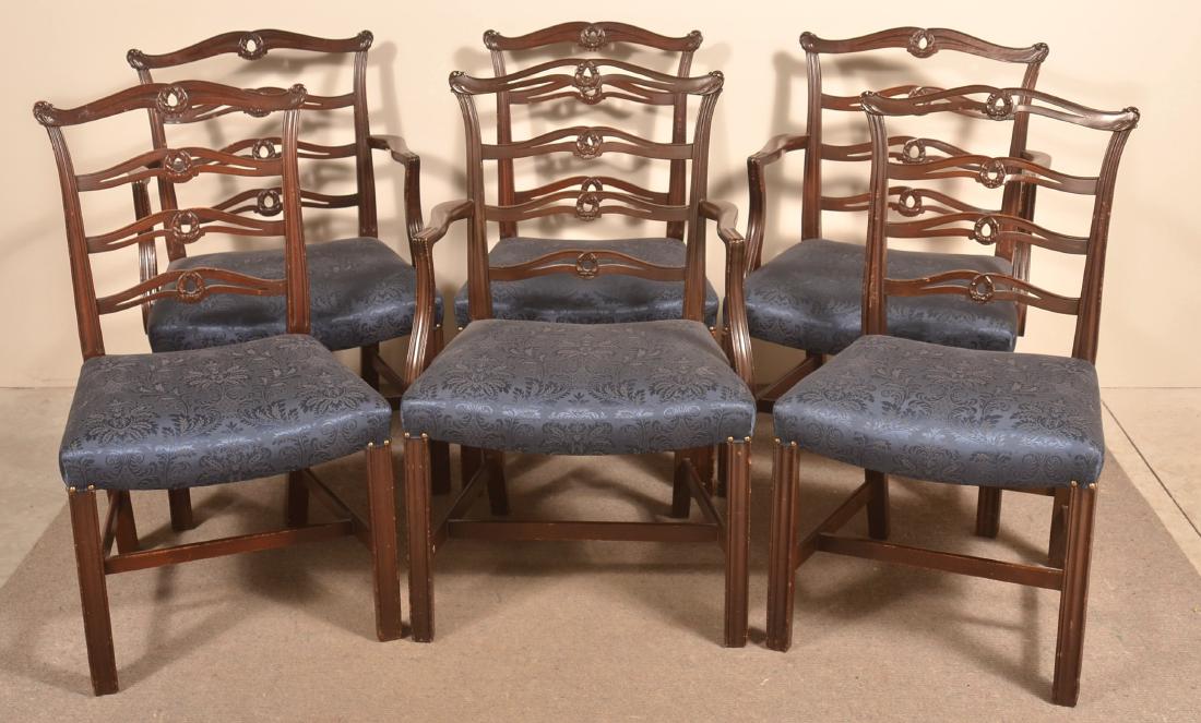 Set of Six Period Style Ribbon-back Dining Chairs. (1 of 3)