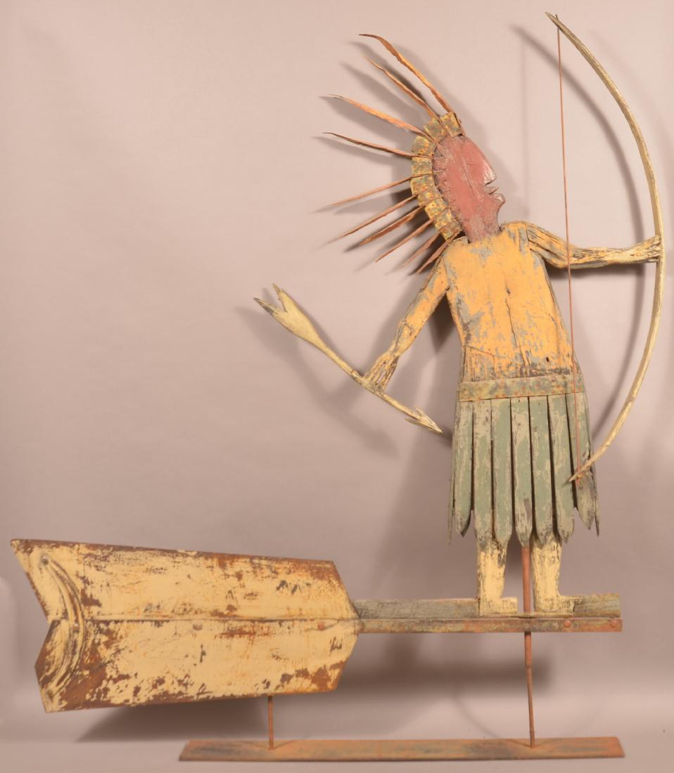 Vintage Folk Art Indian Form Weathervane. (1 of 5)