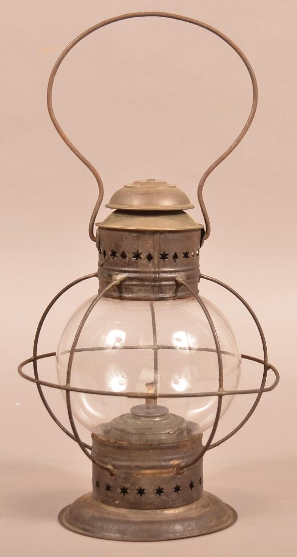 Antique Tin Onion Lantern. (1 of 3)