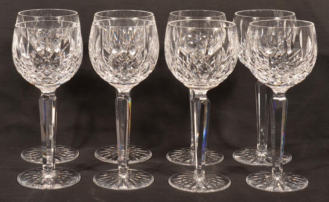 8 Waterford Crystal "Lismore" Pattern Goblets. (1 of 2)