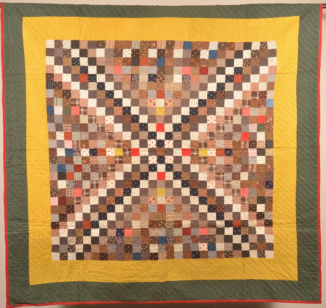 Antique Block Pattern Patchwork Quilt. (1 of 4)