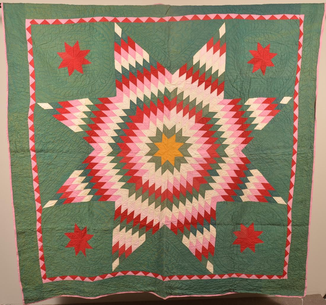 Antique Bethlehem Star Pattern Patchwork Quilt. (1 of 4)