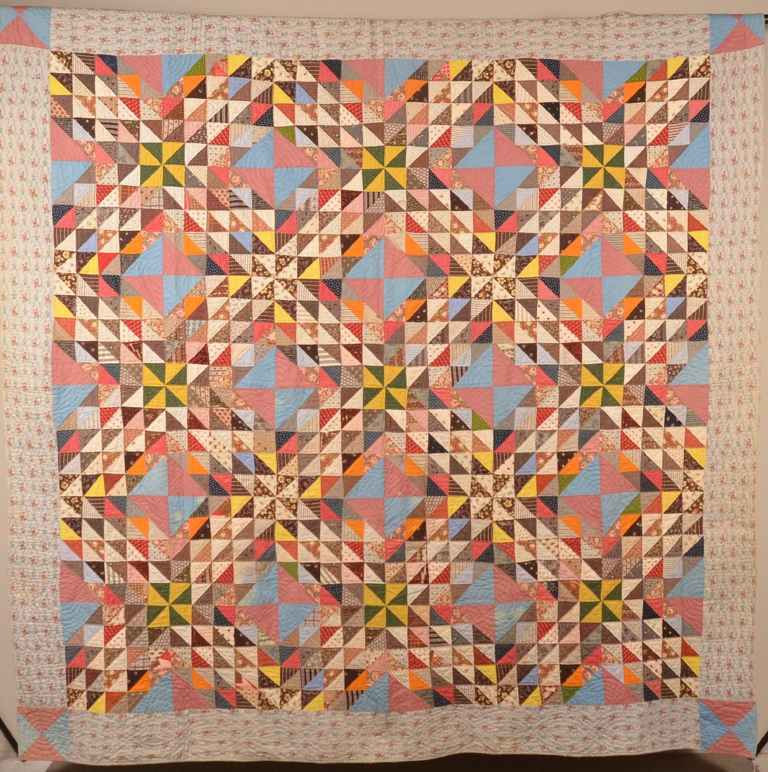 Antique Geometric Pattern Patchwork Quilt. (1 of 6)
