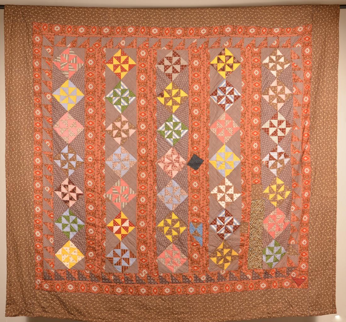 Antique Geometric Pattern Patchwork Quilt. (1 of 7)