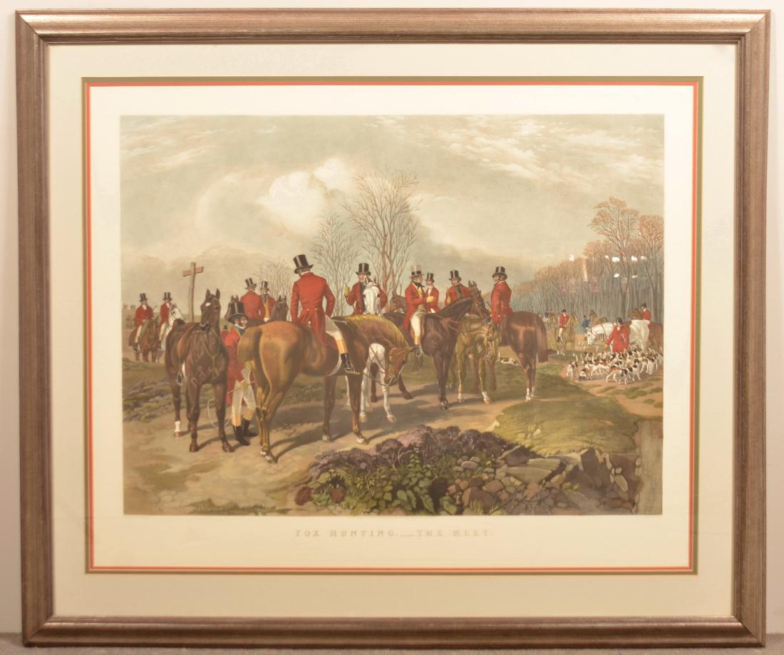 T.W. Huffam Hunt Scene Engraving After Herring. (1 of 3)