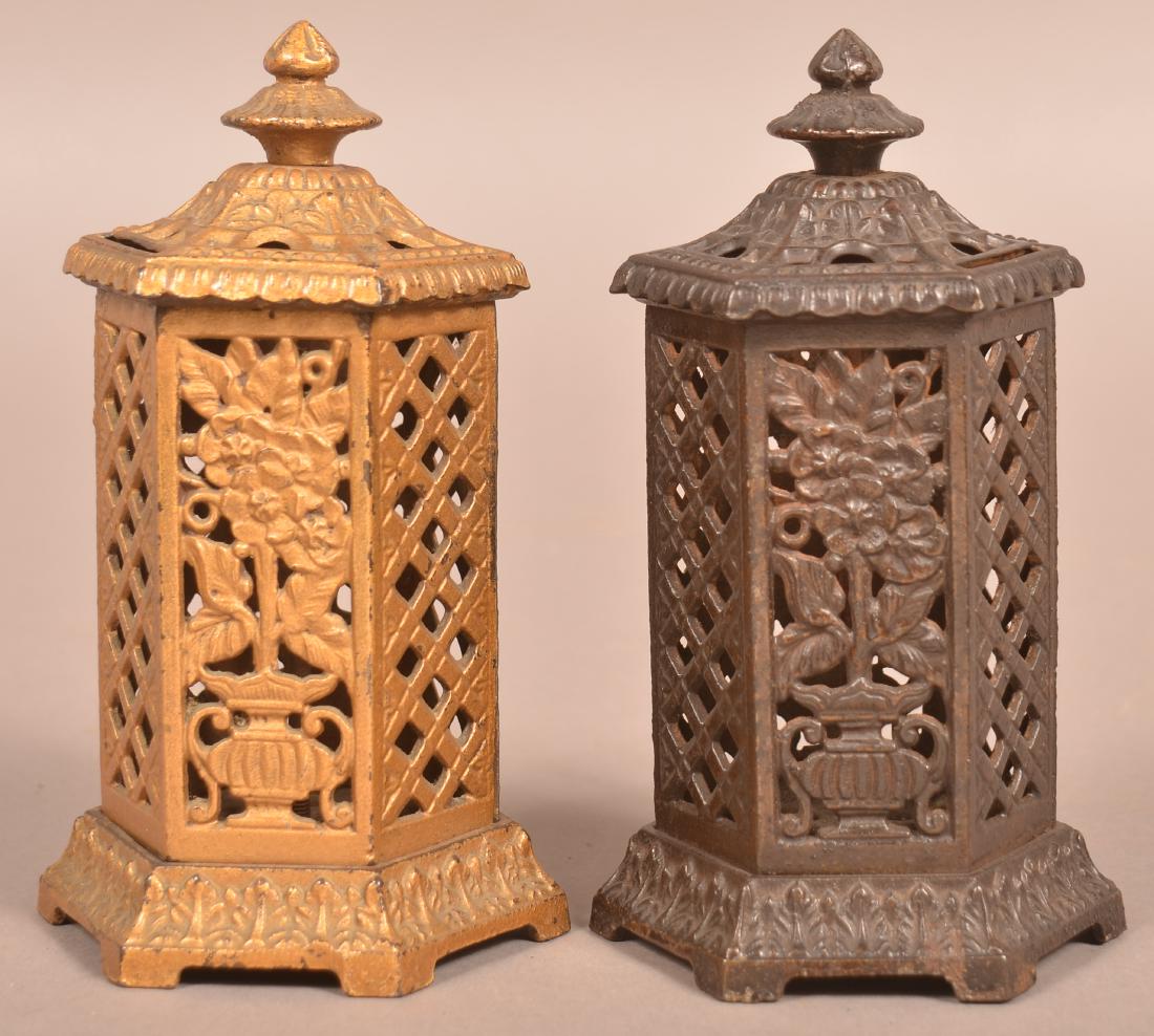 2 Cast Iron Space Heater with Flowers Still Banks. (1 of 3)