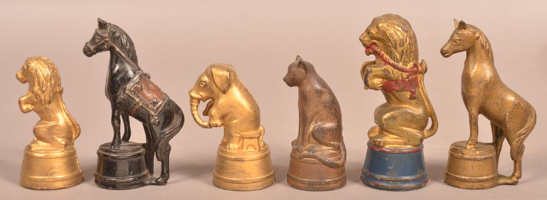 Six Antique Cast Iron Animal Figural Still Banks. (1 of 2)