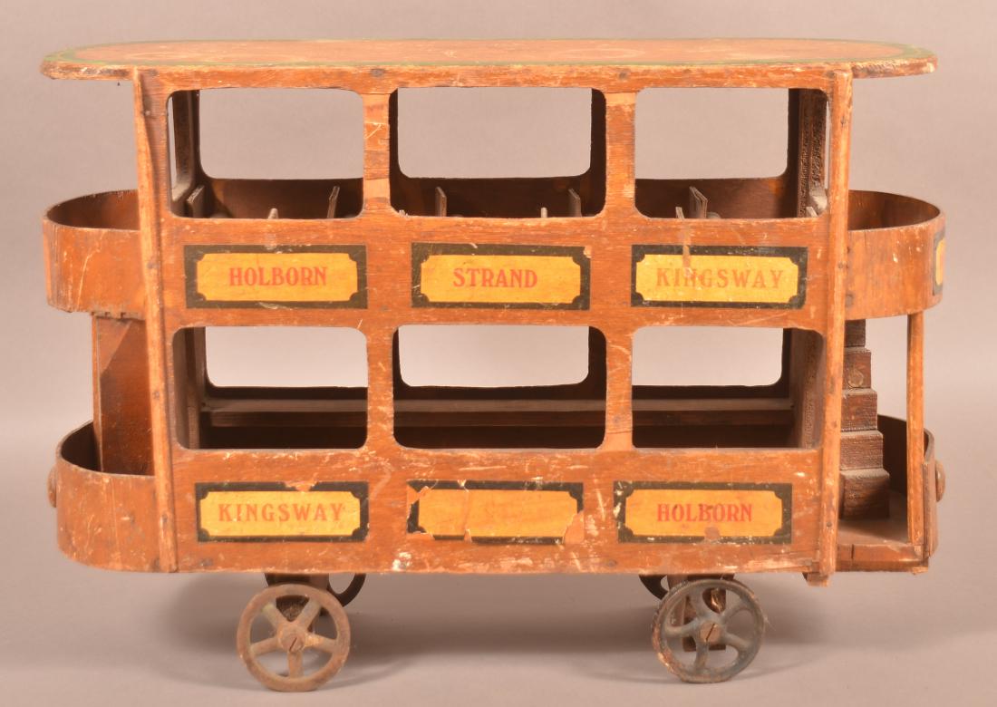 Folk Art Double Decker Trolley Toy. (1 of 5)