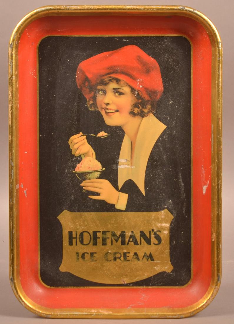 Hoffman's Ice Cream Tin Lithograph Serving Tray. (1 of 3)