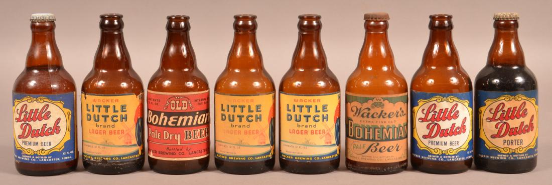 8 Wacker Brewing Co. Amber Crown Top Bottles. (1 of 1)