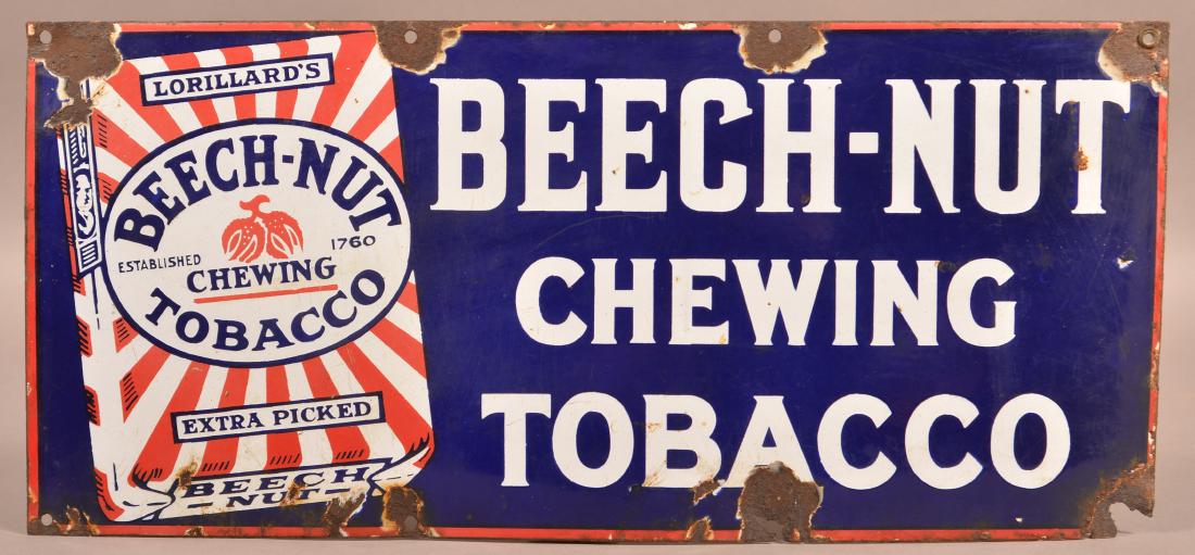 Vintage Porcelain Beech-Nut Tobacco Sign. (1 of 2)
