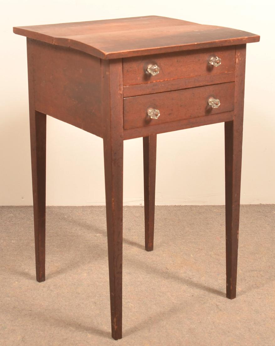 Hepplewhite Cherry Two Drawer Stand. (1 of 3)