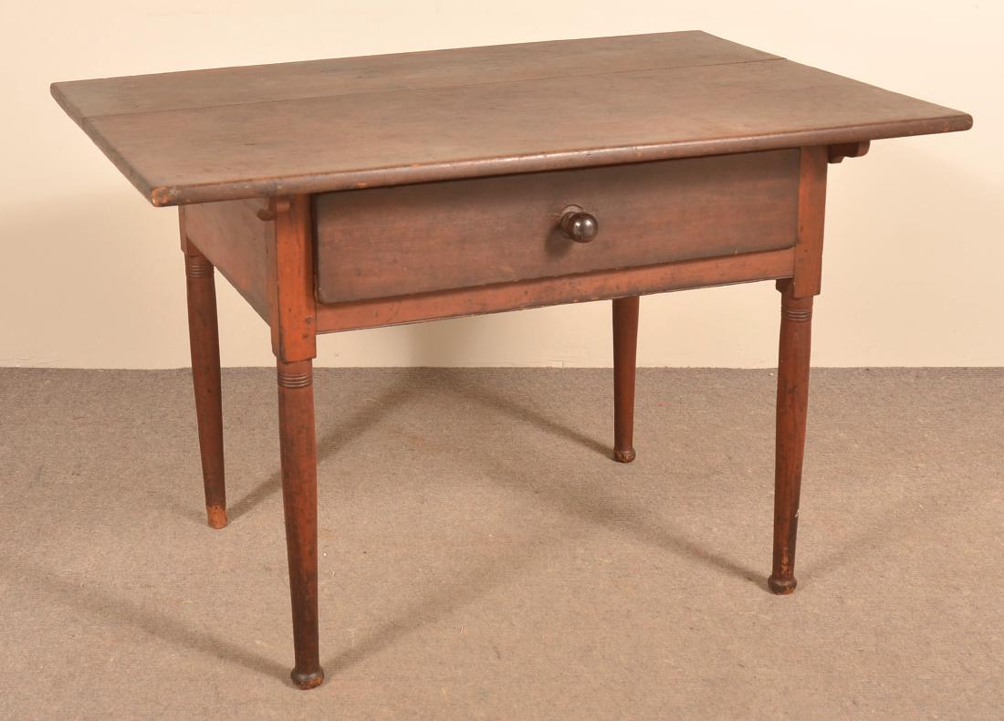 PA Early 19th Century Walnut Farm Table. (1 of 2)