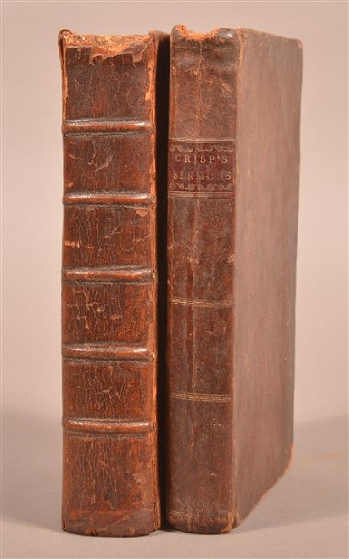 Two Quaker Works by Crisp and Griffith: Stephen Crisp. Scripture Truths Demonstrated in Thirty-Two Sermons…Quakers. Phila.: Joseph James, 1787. 8vo. 386 p. Old leather. G / A Journal of the Life, Travels, and Labours…of John Griffith. L