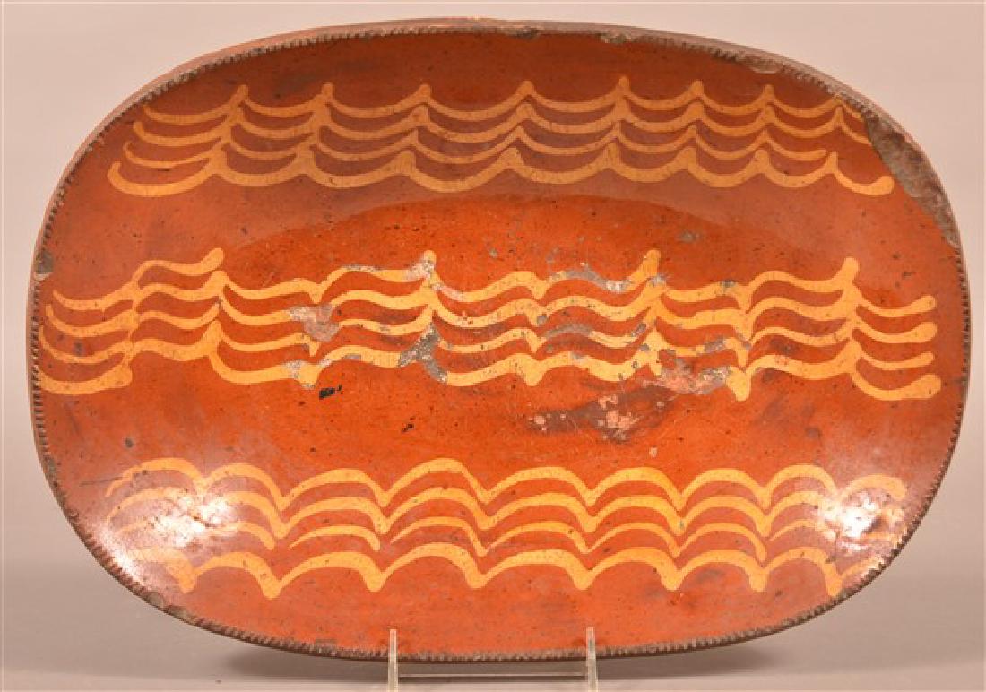 Pennsylvania 19th Century Redware Oblong Platter. (1 of 2)