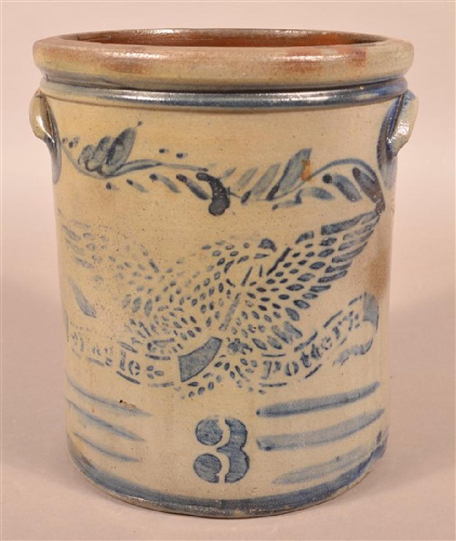 Eagle Pottery Three Gallon Stoneware Crock. (1 of 4)