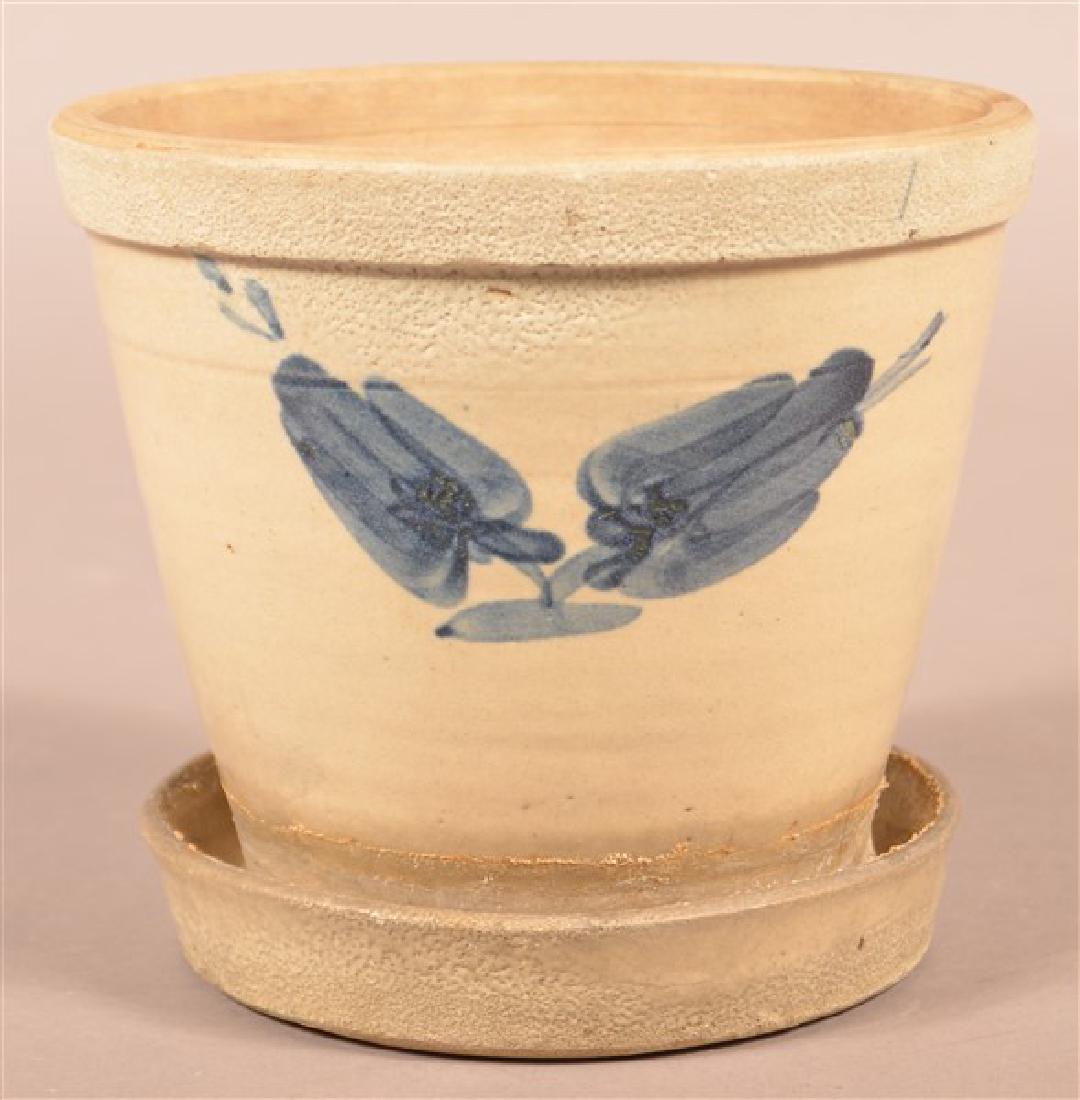 Floral Cobalt Blue Floral Decorated Stoneware (1 of 2)