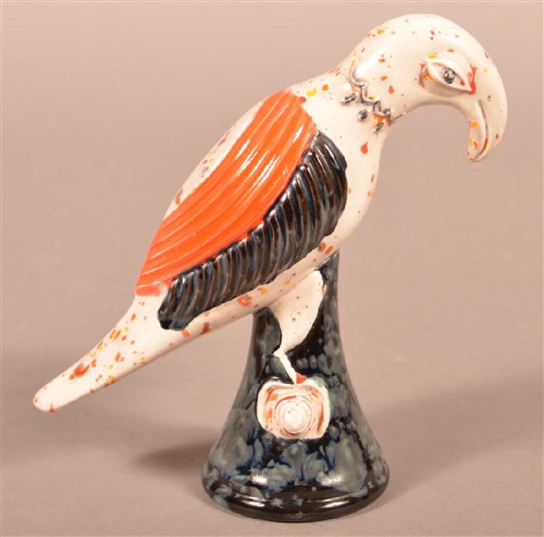 James Seagreaves Glazed Pottery Parrot Figurine. (1 of 3)