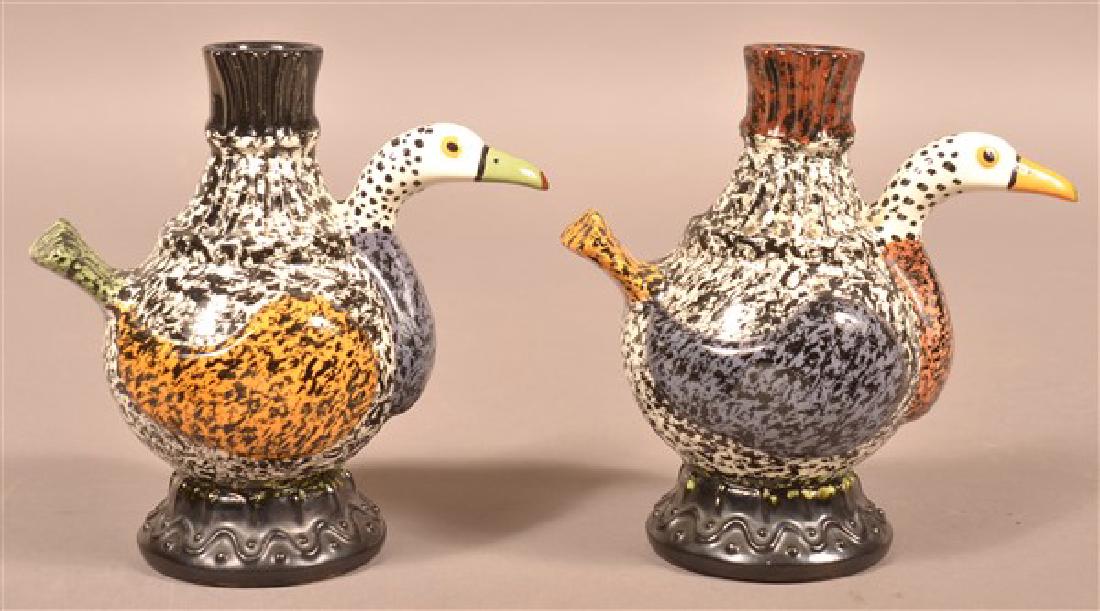2 James Seagreaves Bird figural Pottery Candle Holders. (1 of 3)