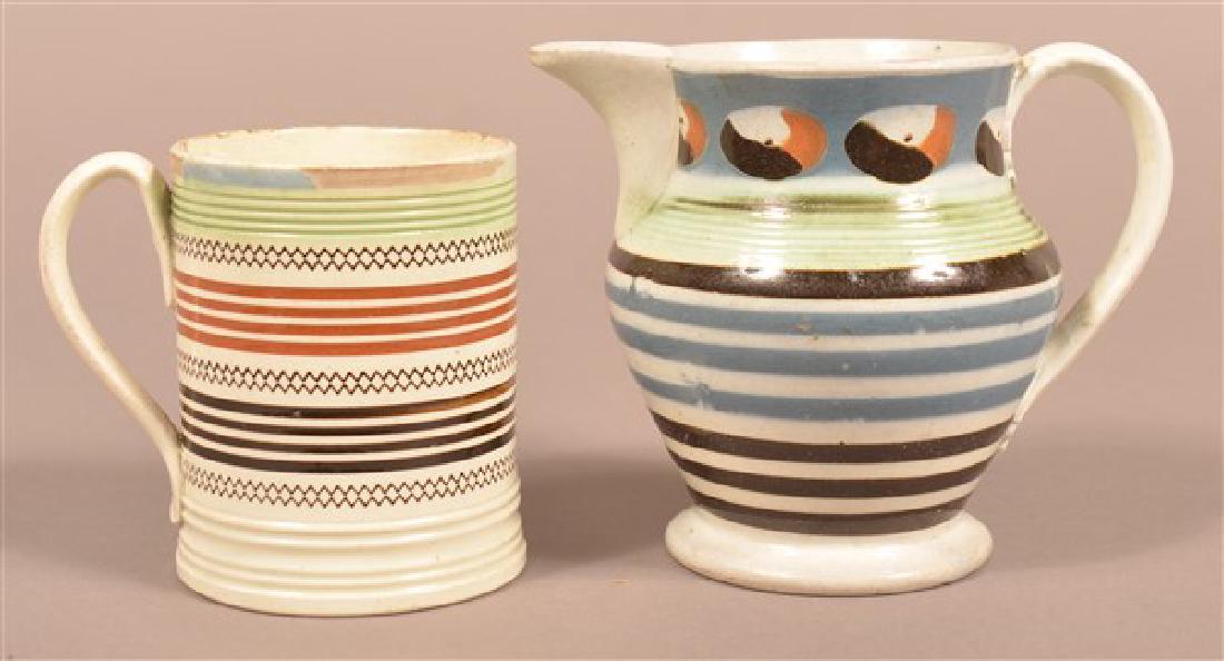 Two Pieces of Mochaware China. (1 of 2)