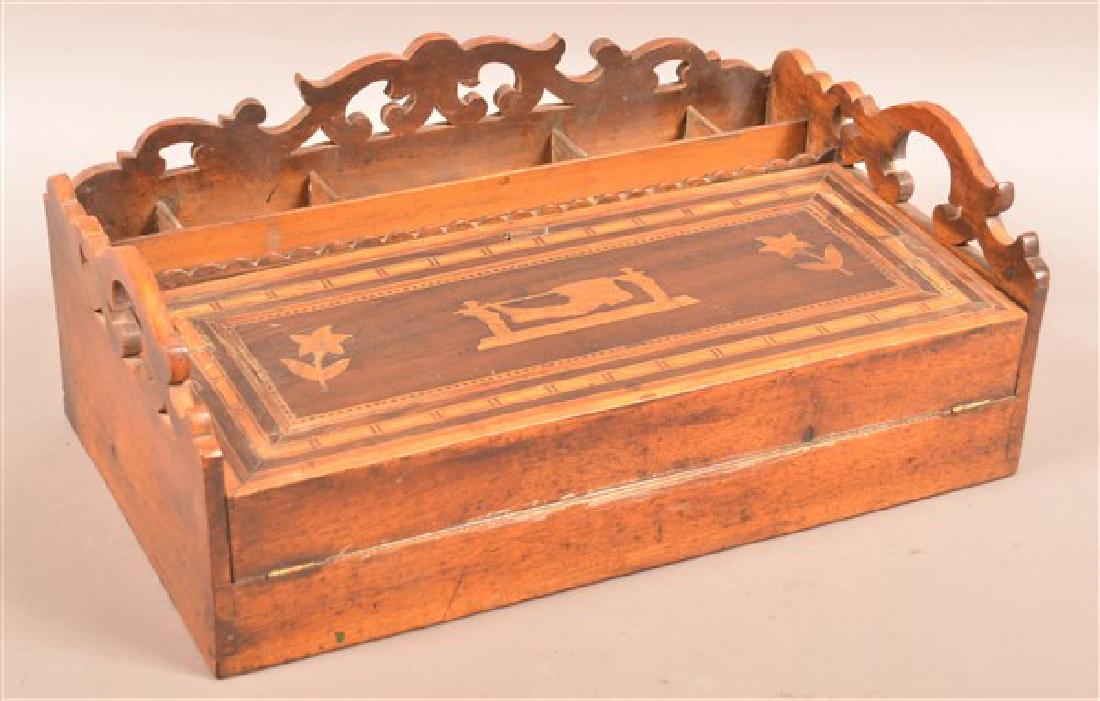 19th century Mixed Wood Inlaid Lap Desk. (1 of 6)