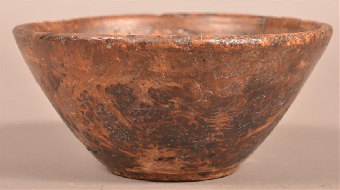 Small Early 19th Century Burlwood Bowl. (1 of 4)