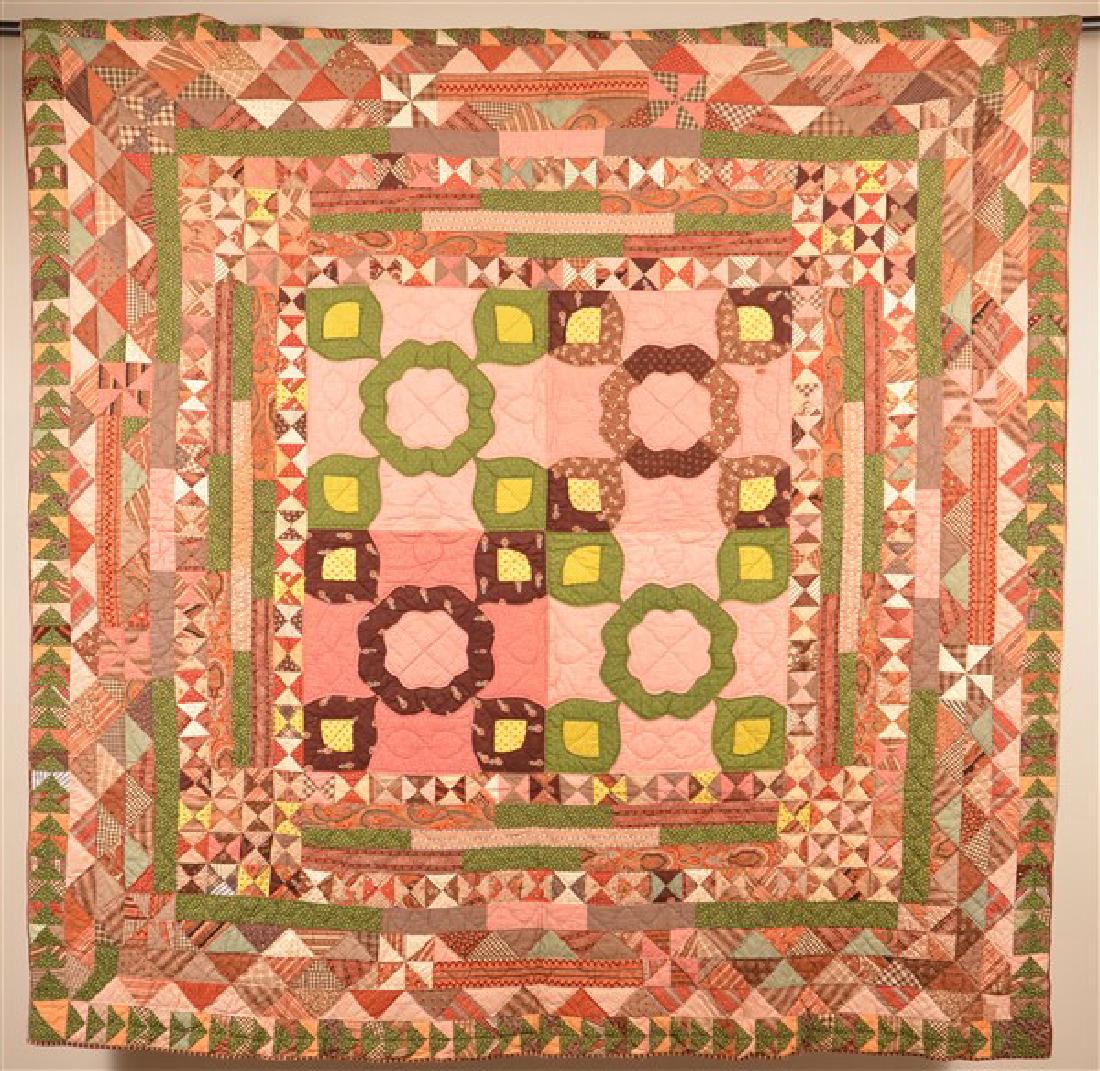Antique Geometric Pattern Patchwork Quilt. (1 of 4)