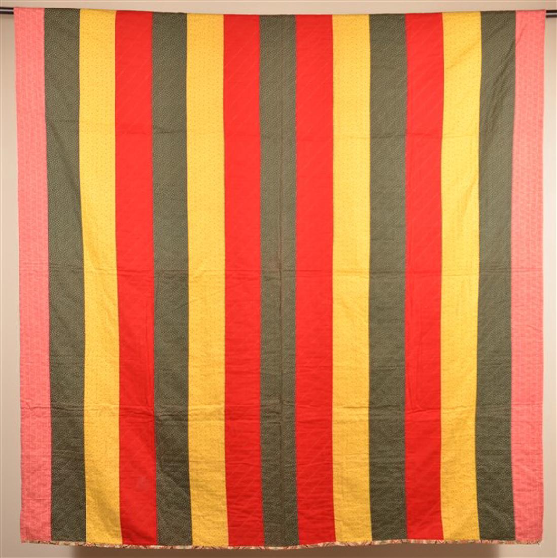 Antique Bar Pattern Patchwork Quilt. (1 of 4)