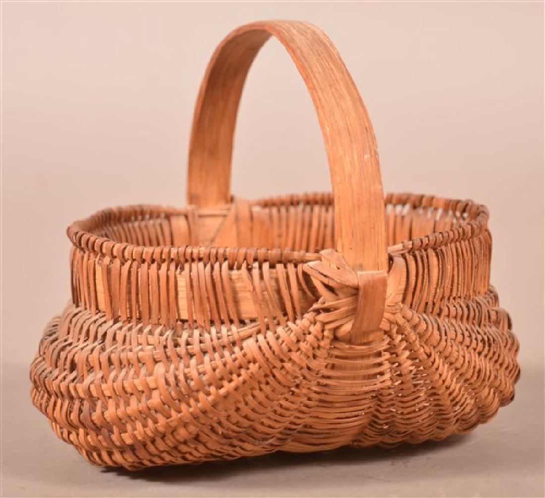 Pennsylvania Woven Oak Splint Egg Basket. (1 of 3)