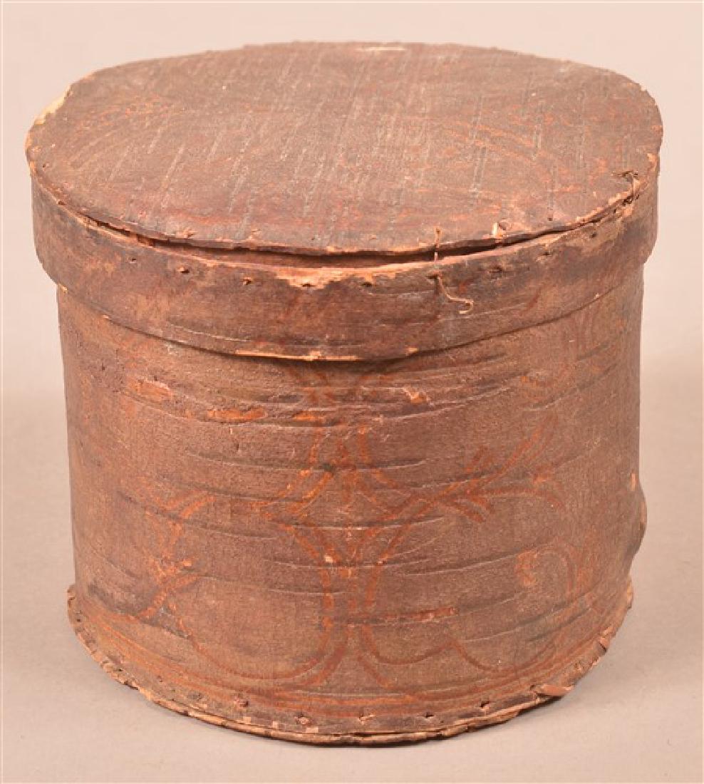 Great Lakes Decorated Birch Bark Covered Canister. (1 of 6)