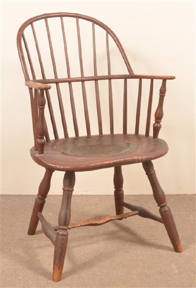 "W. Cox" Philadelphia Sackback Windsor Armchair. (1 of 4)