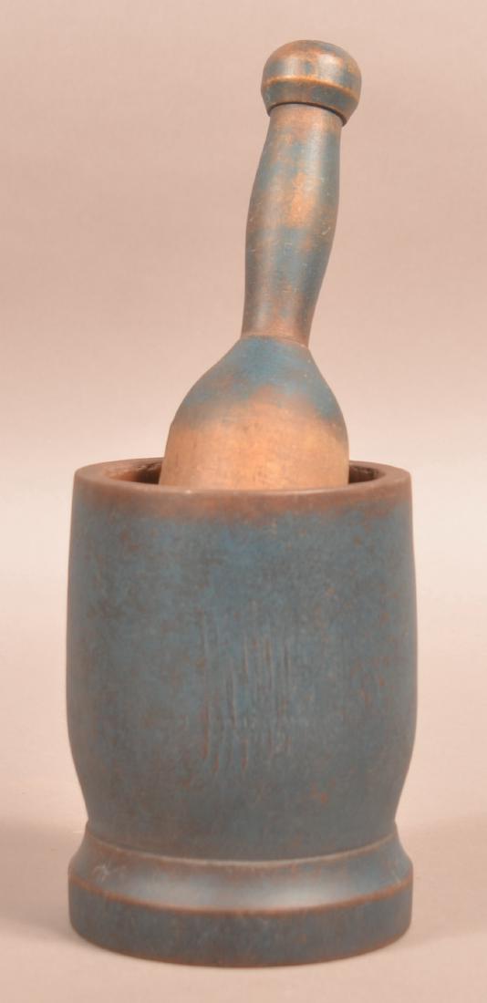 Turned Maple Mortar and Pestle with Original Blue (1 of 3)