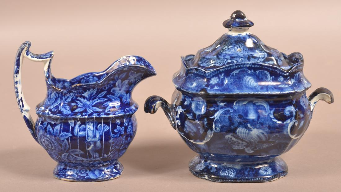 Two Pieces of Blue Staffordshire China. (1 of 4)