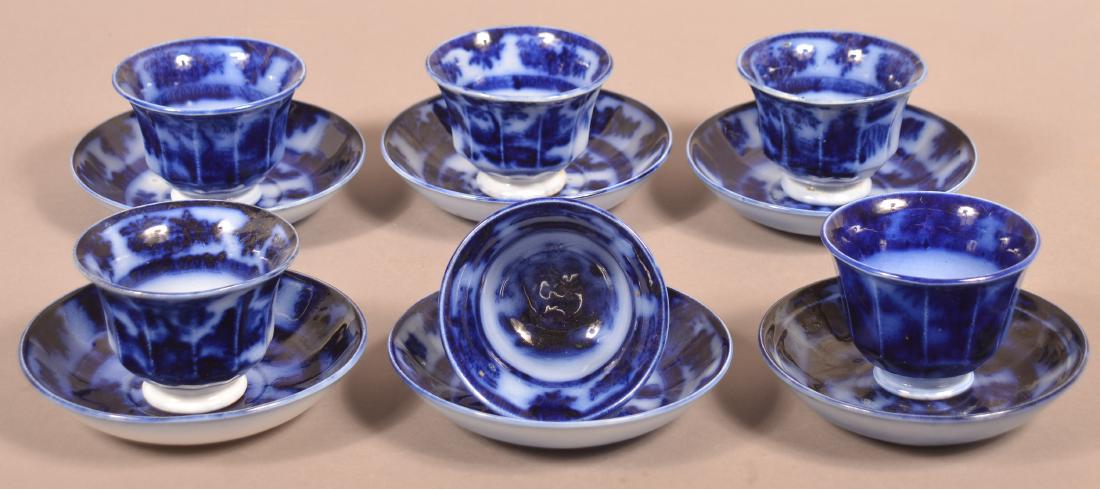 Six Flow Blue "Chapoo" Ironstone China Cups and (1 of 1)