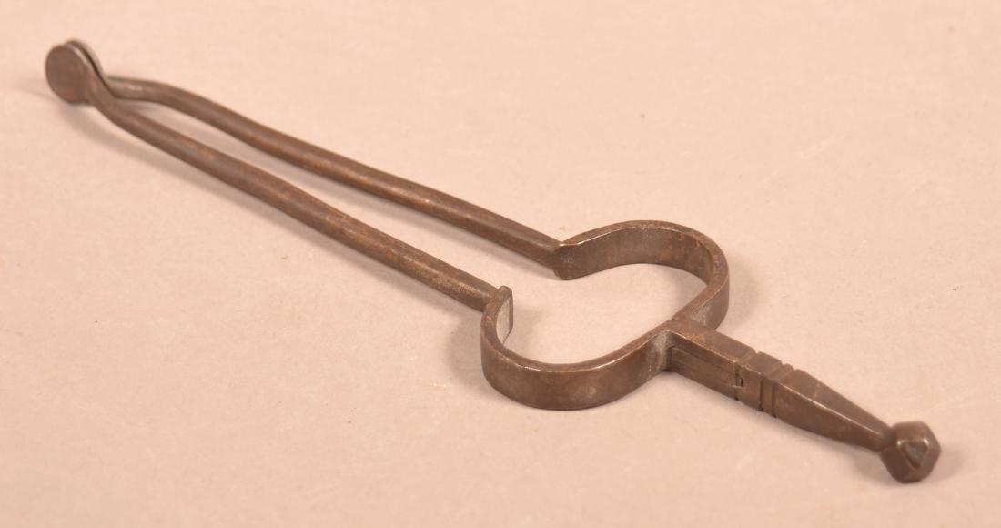 Fine Early 19th Century Wrought Iron Ember Tongs. (1 of 3)
