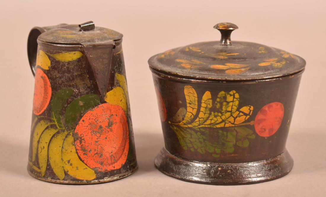Two Pieces of 19th Century Pennsylvania Toleware. (1 of 5)